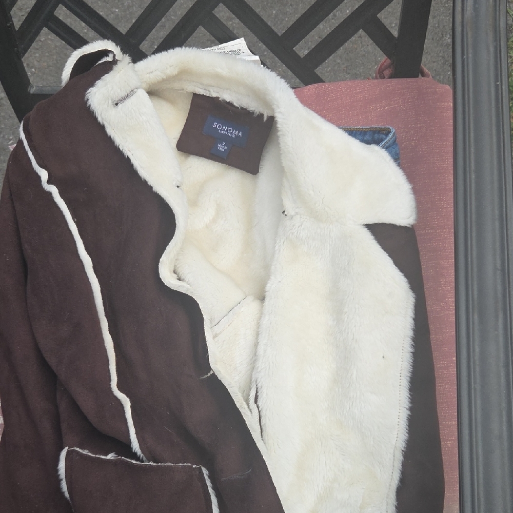Sonoma Women's Brown and Cream Coat